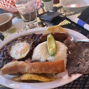 a plate of food on a table