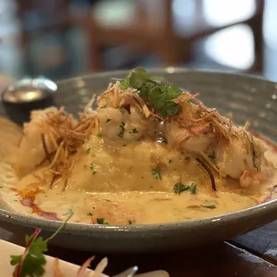 Tamal de Elote con Camarones