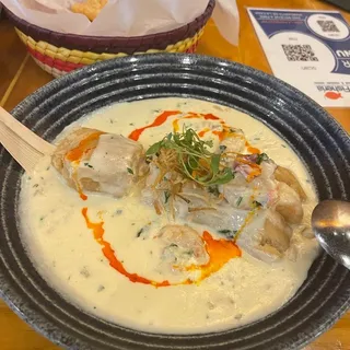 Lunch Tamal de Elote con Camarones