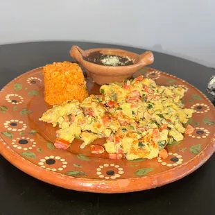 a plate of food on a table