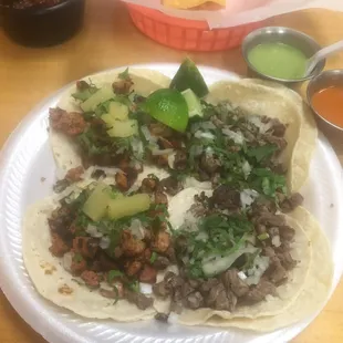 Al Pastor on the left and Asada on the right