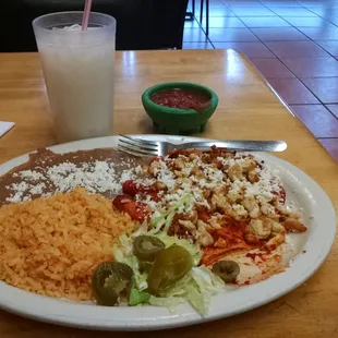 Grilled chicken enchiladas!