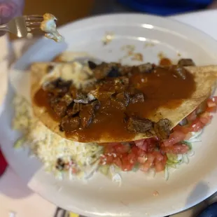 Chile con carne Puff Taco