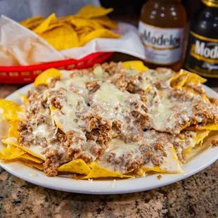 Beef Nachos at La Flauta