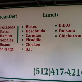 Sometimes they're out of stuff--so visit with an open mind