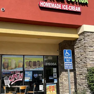 the front of a restaurant