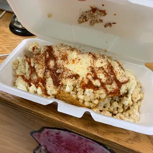 we ordered TostiElotes, Tostilocos, fruit salad and aguas frescas. Everything tasted delicious as usual.