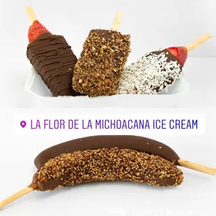 Chocolate coves banana/Popsicles