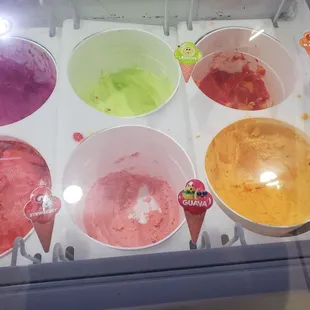 Variety of ice cream.