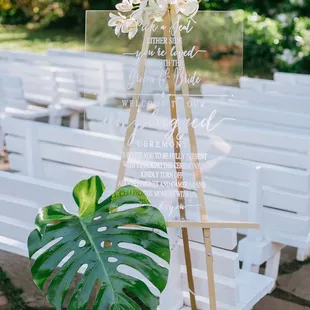 Floral accents for our signage