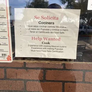They need a cook!