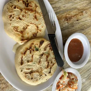 Zucchini &amp; Cheese + Loroco (Squash Blossom) &amp; Cheese Pupusas