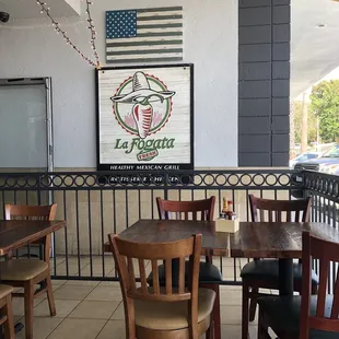 Outside seating