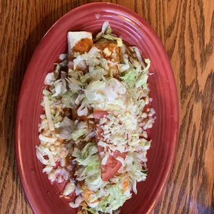 a plate of food on a table