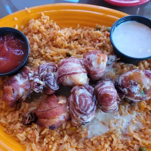 Fireball shrimp with rice