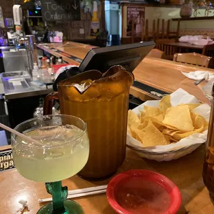 Margaritas and chips