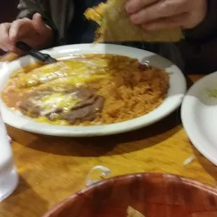 a man eating a plate of food