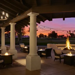 patio with fire pit