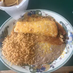 Senior  plate Burrito Chorizo