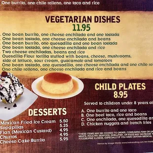 Vegetarian Menu