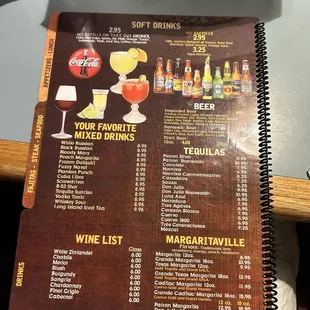 drink menu