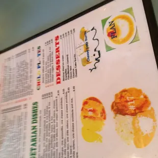 poor quality menu pictures.
