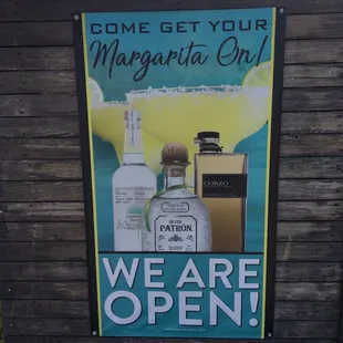 a sign for margarita girl