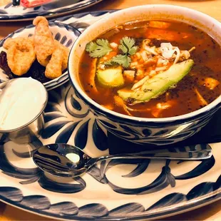 Tortilla soup was tasty