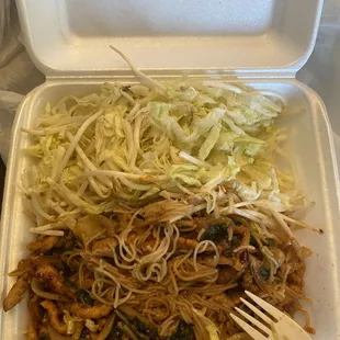 Pork vermicelli. All green lettuce very good