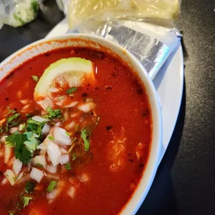 Menudo, cooked perfectly not to soft nor to hard. Yummy