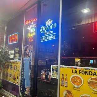 the front of the restaurant