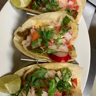 The best tacos in town especially the chicken taco