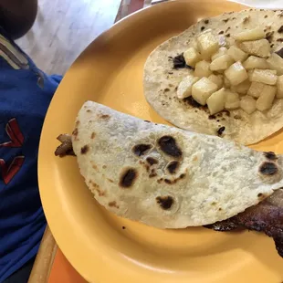 Bacon and potato taco