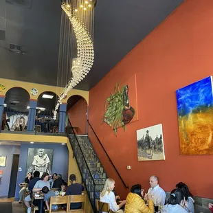 Chandelier &amp; artwork