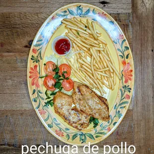 Pechuga de pollo con papas