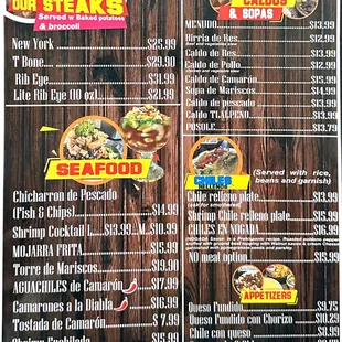 Our Menu