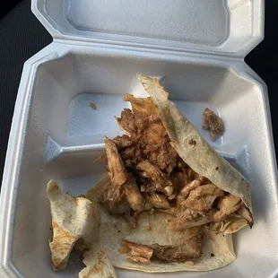 Nasty, putrid, and rotten chicken burrito.