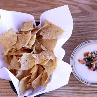 Chips and Monterrey Cheese Dip