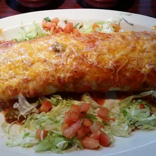  a plate of enchiladas