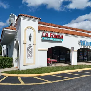 the front of the restaurant