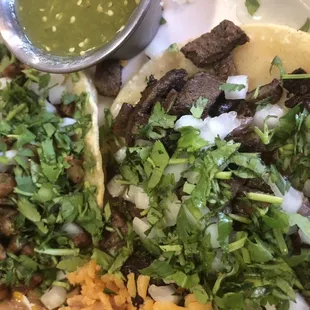 Fresh street style tacos, el pastor was delicious and the carne asada seasoning was so on point!