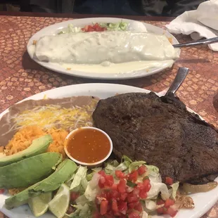 Carne Asada and Texas burrito