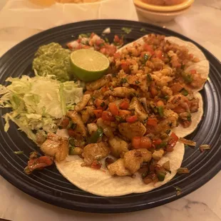 Fish and shrimp tacos