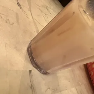 Thick powder at the bottom of my drink.