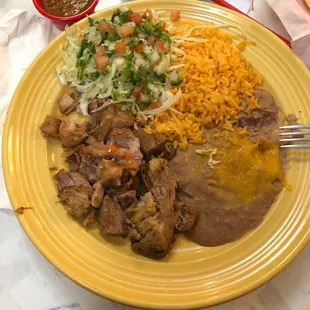 Carnitas plate.