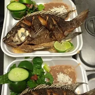 Fried Tilapias ready for delivery