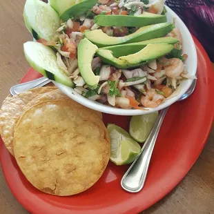 Tostada mixta, definitely Fresh Seafood!