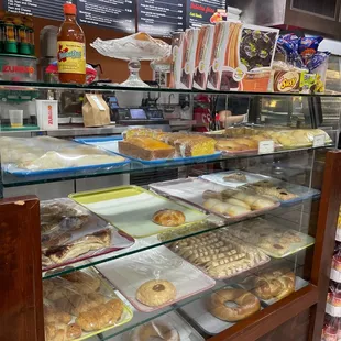 Baked goods and hot food ready to eat