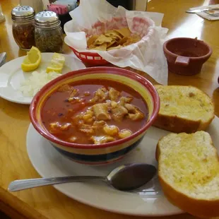 Man this place has a Menudo Bar and the Menudo was delicious very very fresh awesome toasted bread "Heaven"