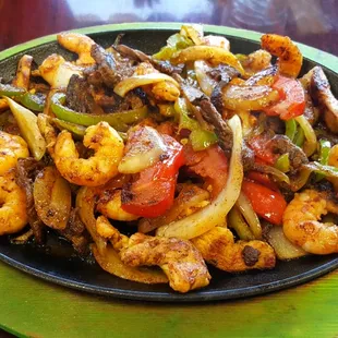 The fajita trio was very good.